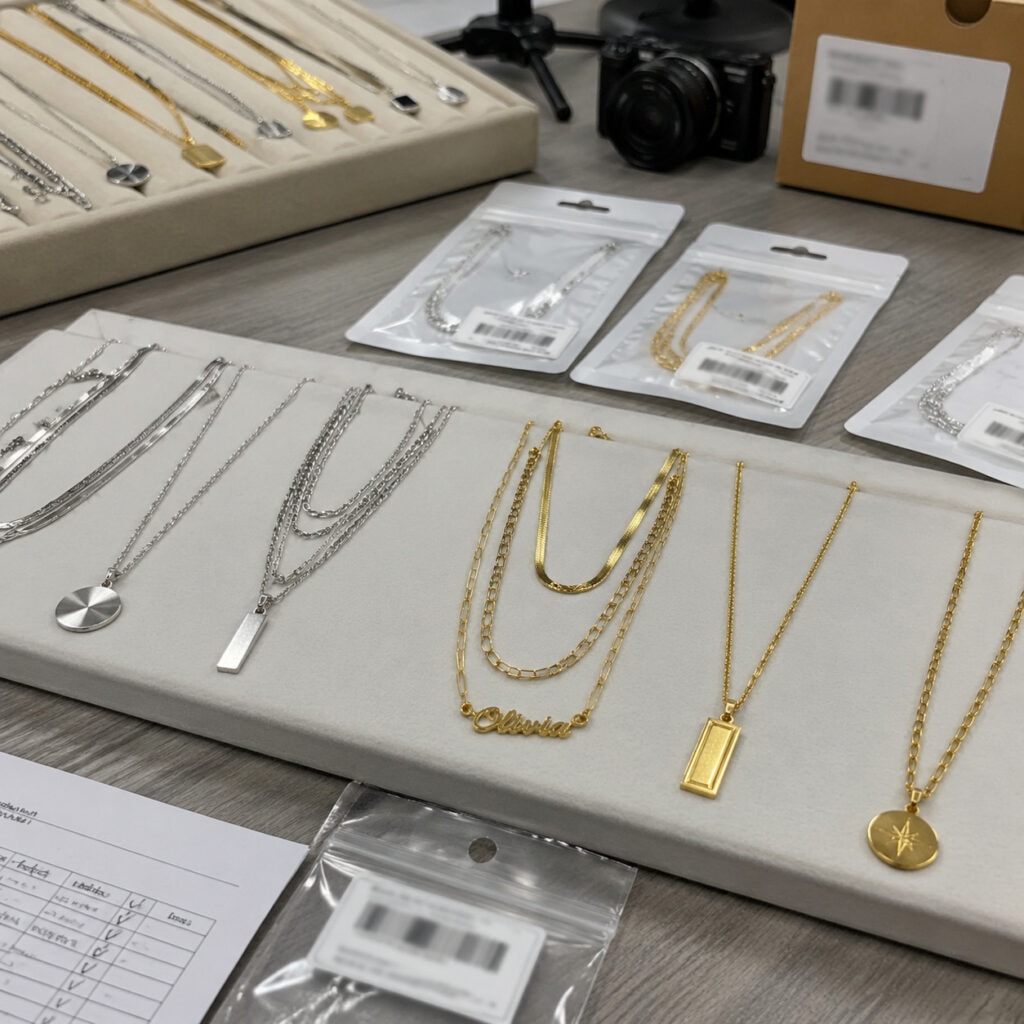 Stainless steel jewelry product sample