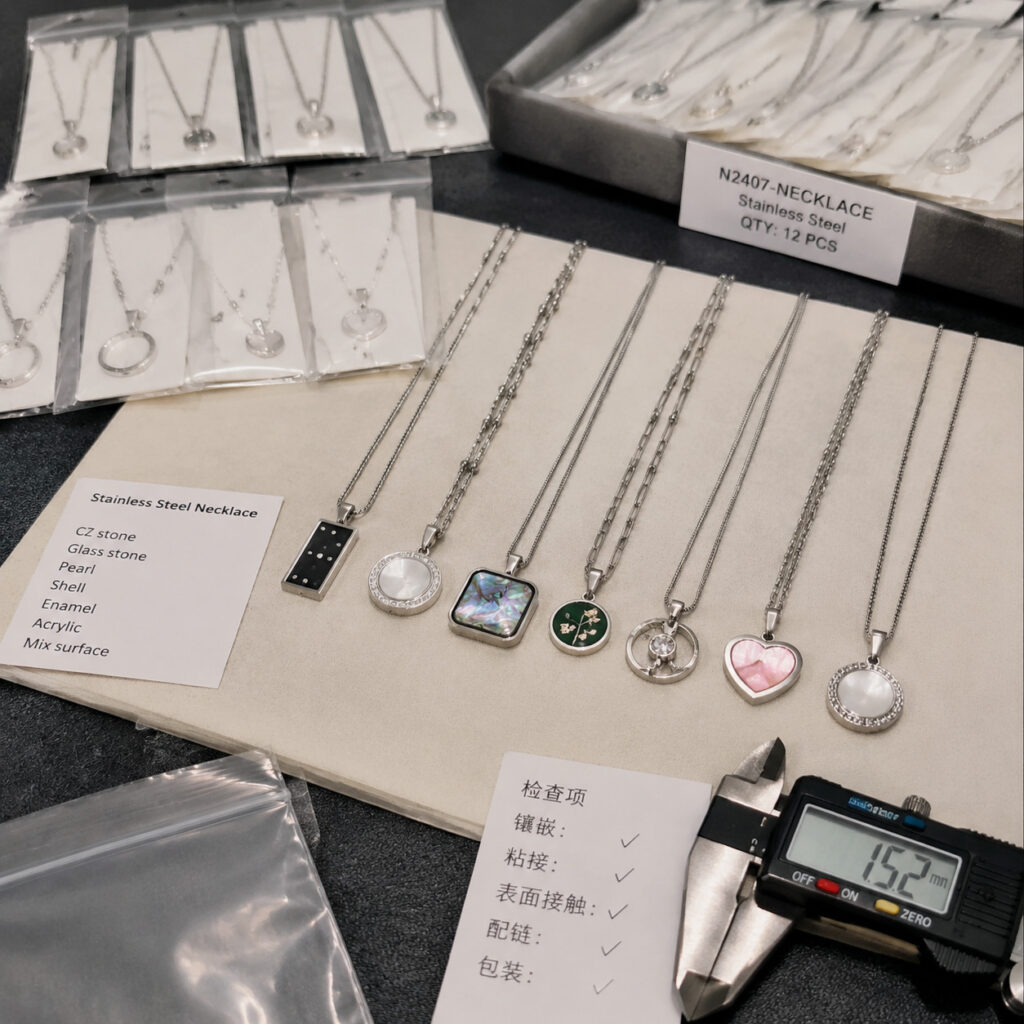 Stainless steel jewelry product sample