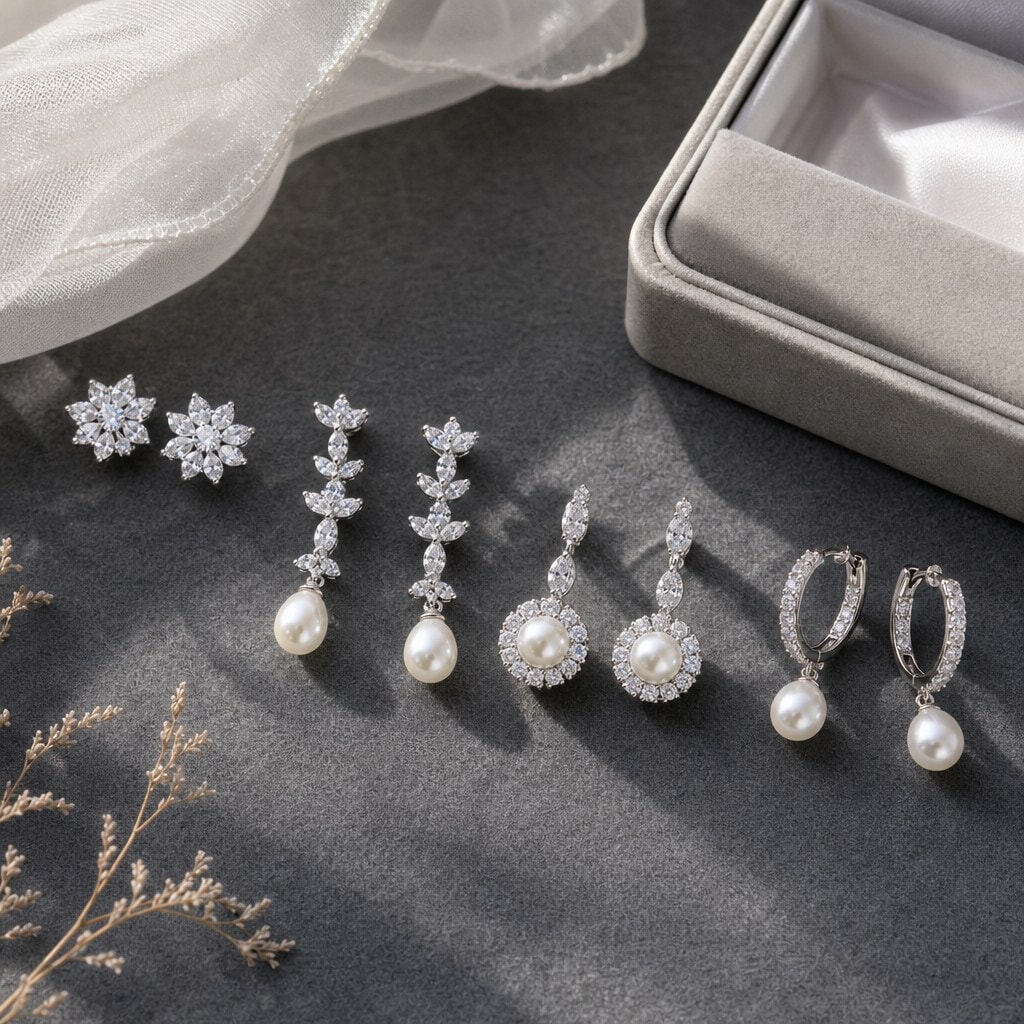 bridal earring assembly