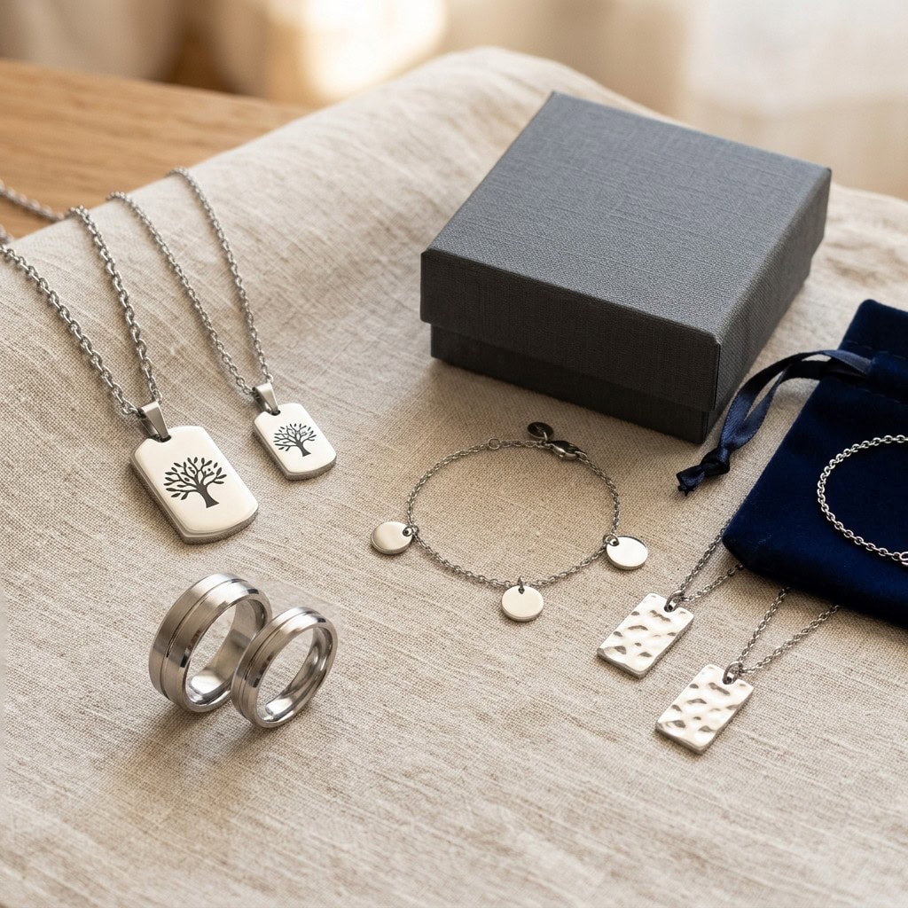couple family gift jewelry display