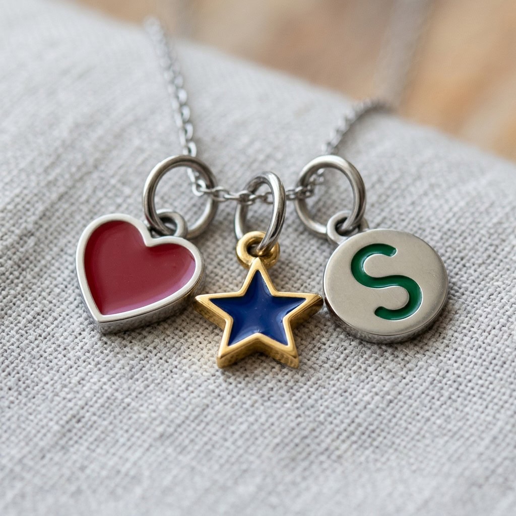 enamel color charms product display