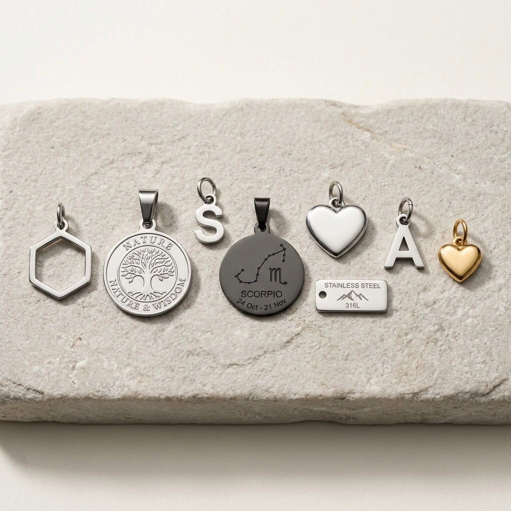 home Stainless Steel Pendants Charms