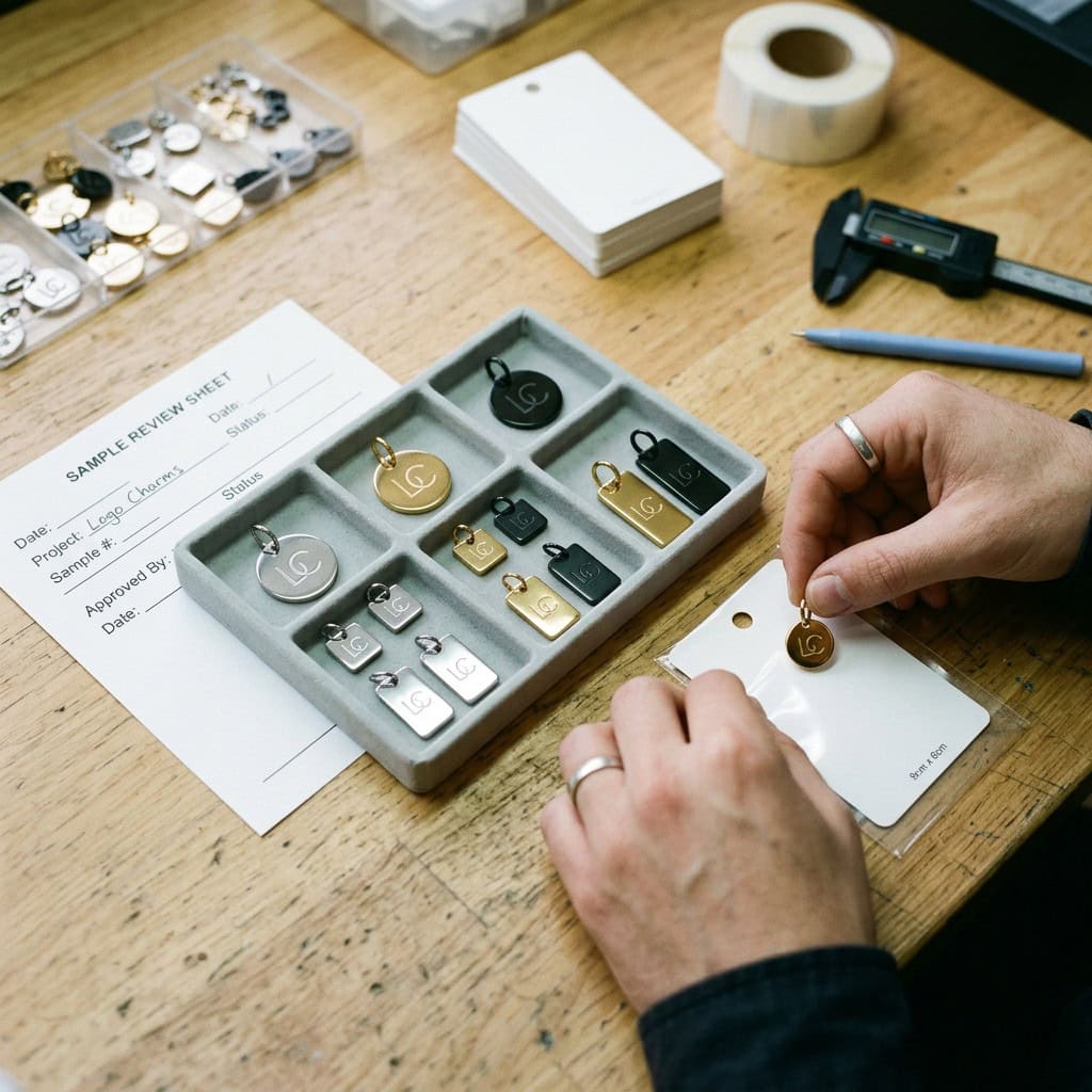 logo charms project sample factory review table