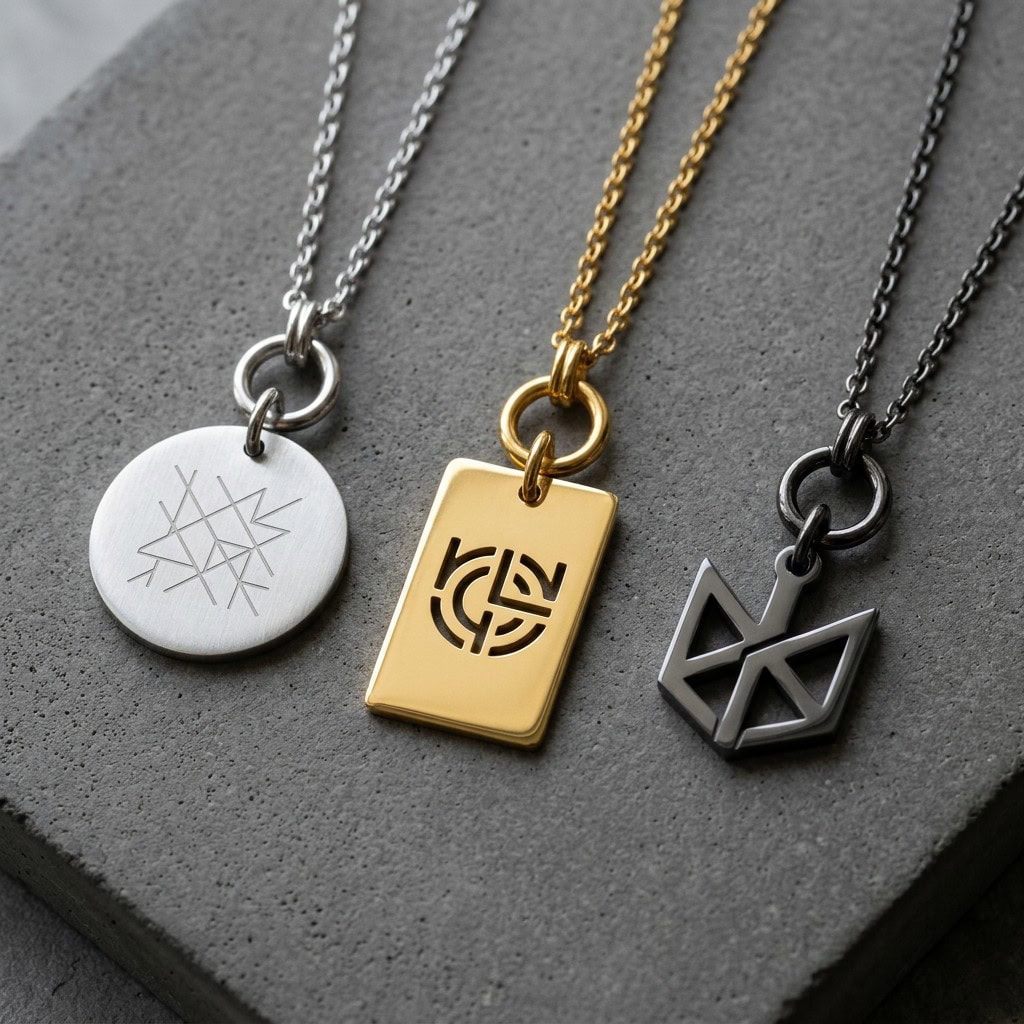 logo symbol pendants product display