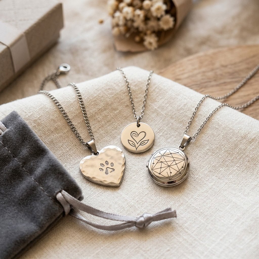 memorial keepsake jewelry product display