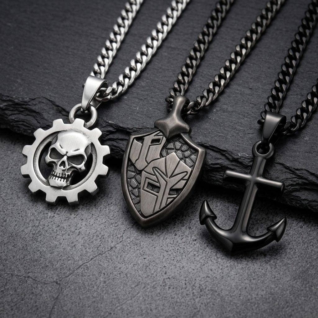 mens statement pendants product display
