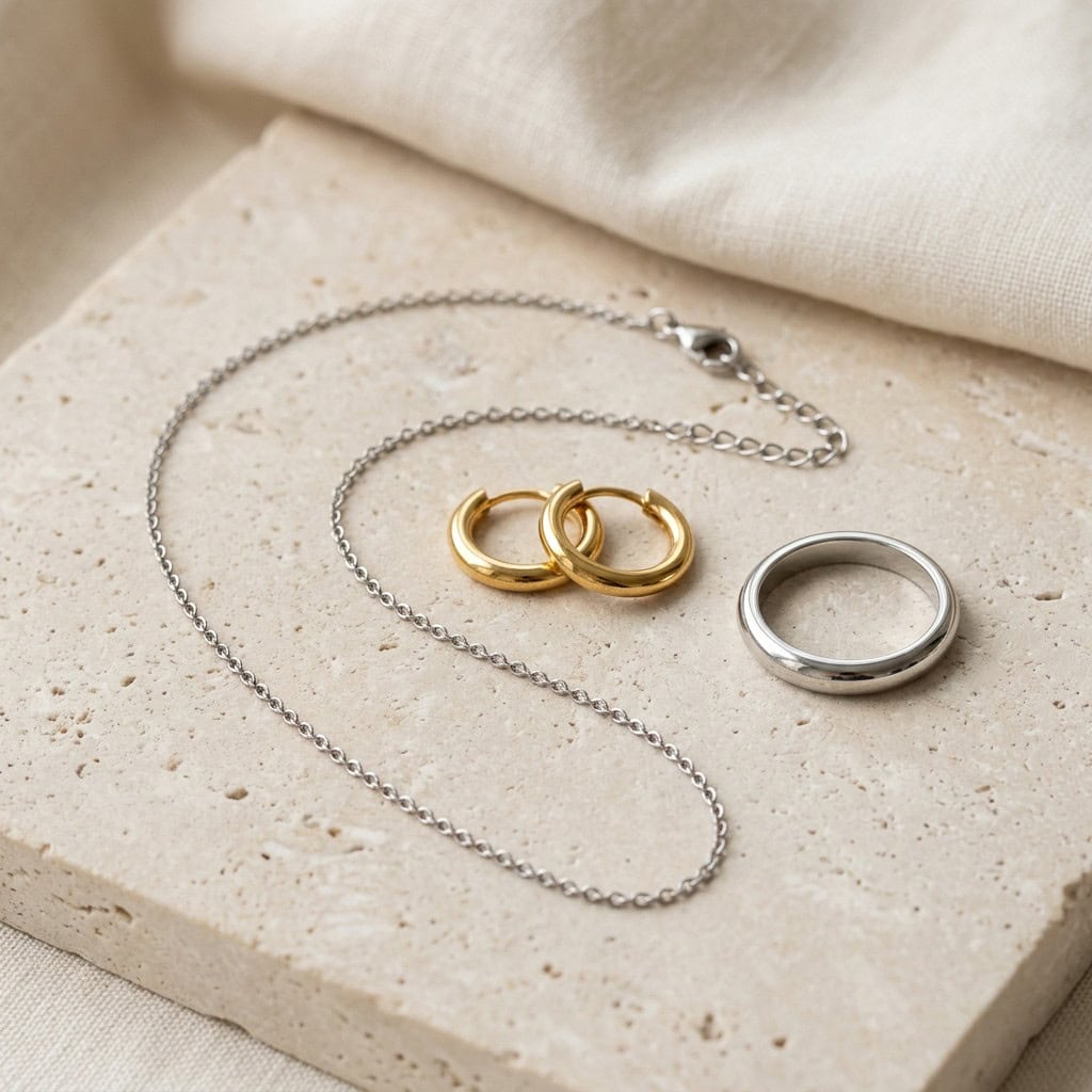 minimal everyday jewelry product display