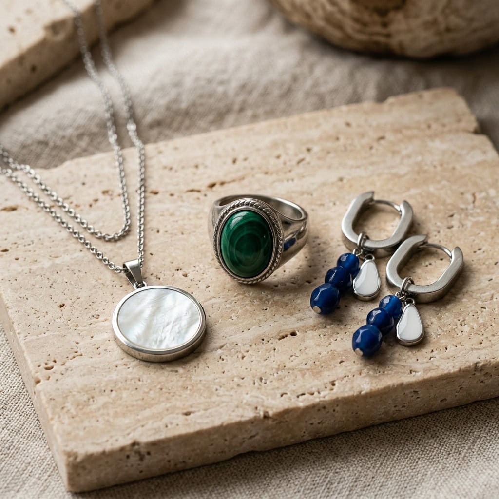 mixed material jewelry sample display