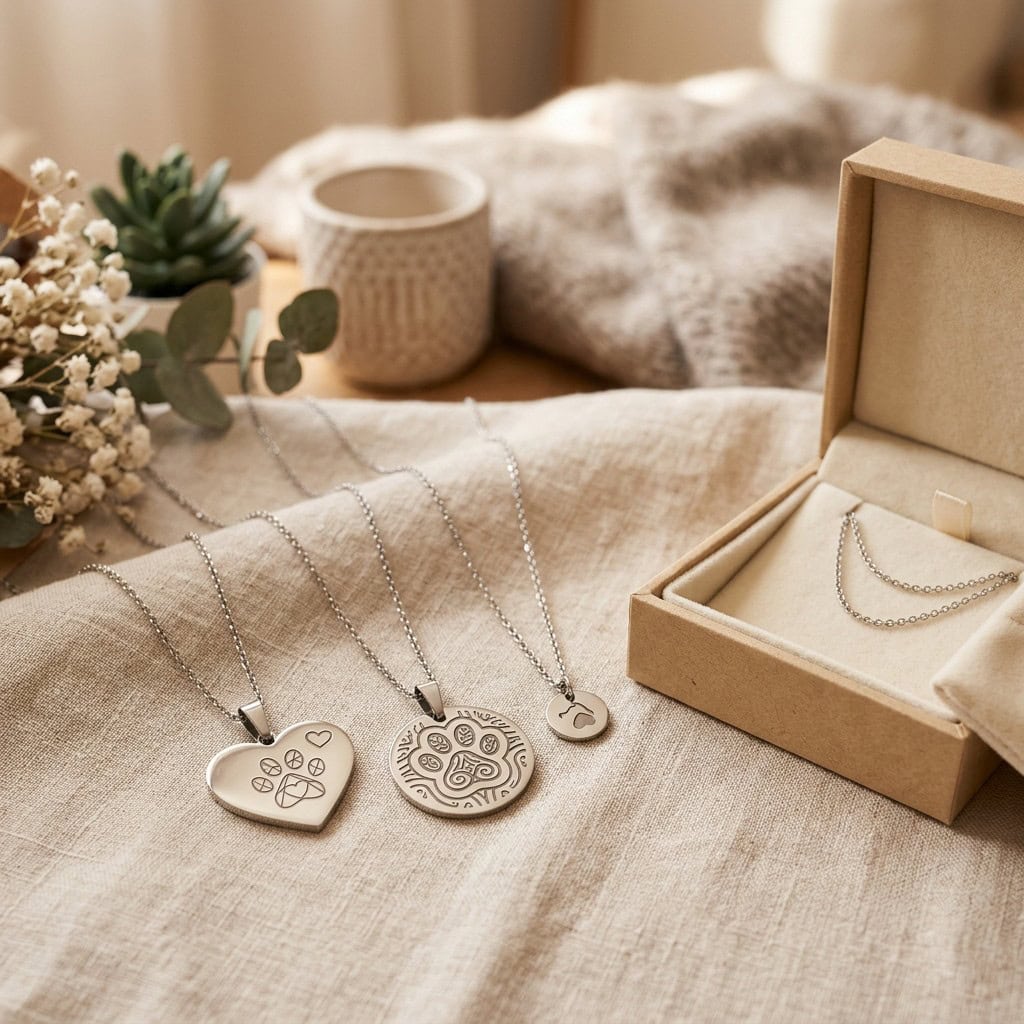 pet memorial pendant product display