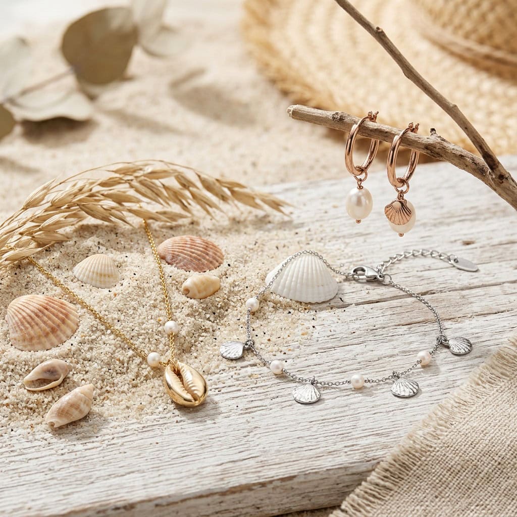 resort summer jewelry product display
