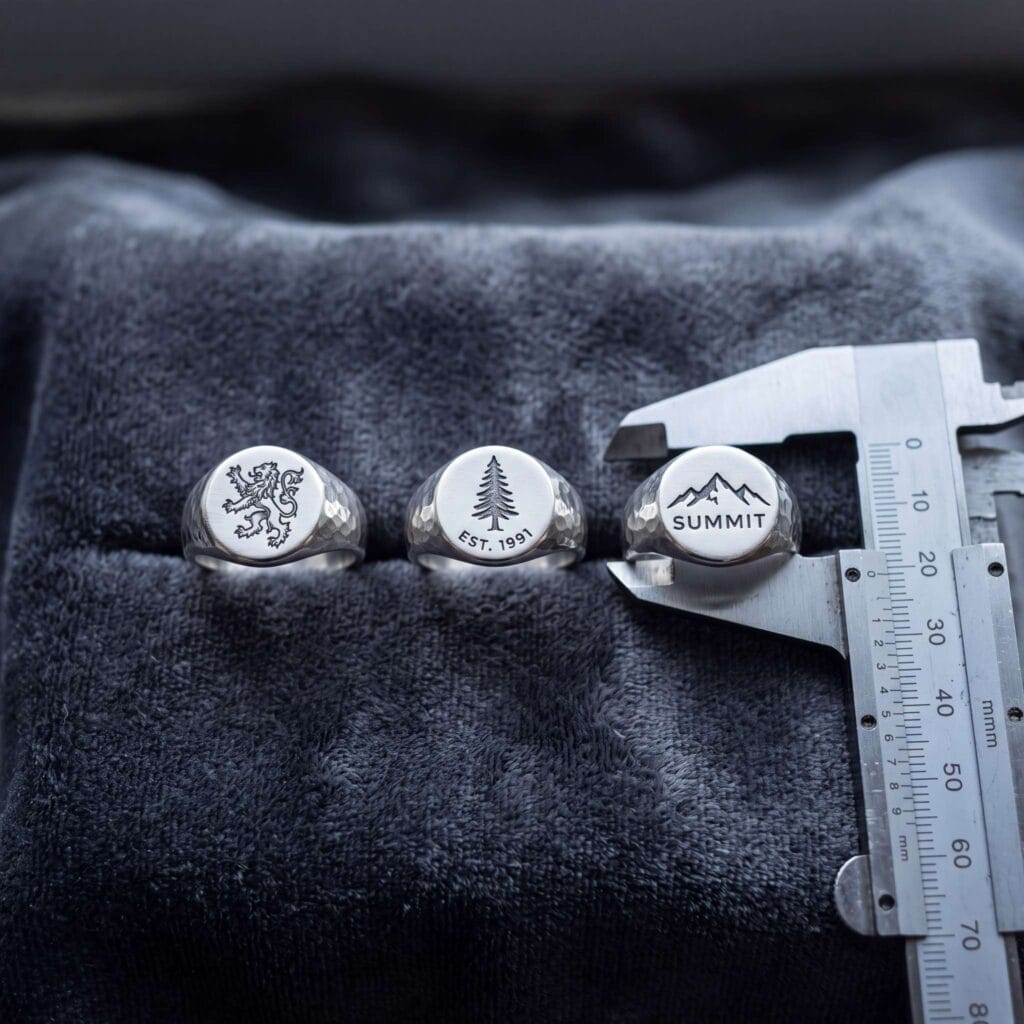 signet ring engraving details