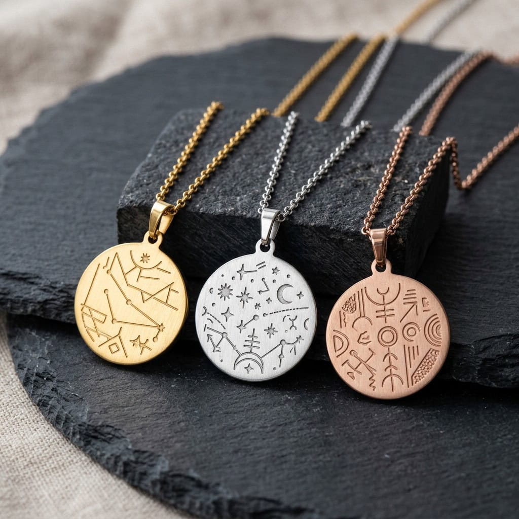 zodiac motif pendants product display