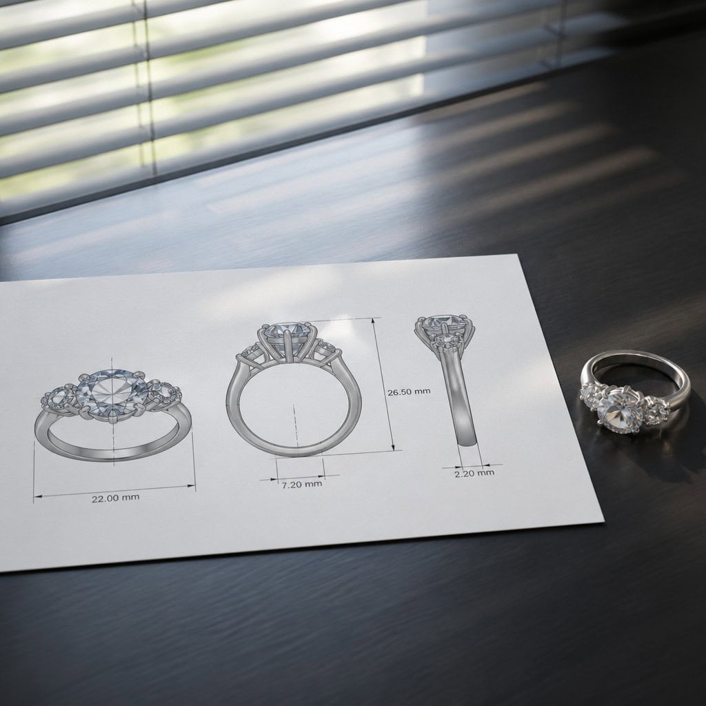 Stainless steel jewelry product photography