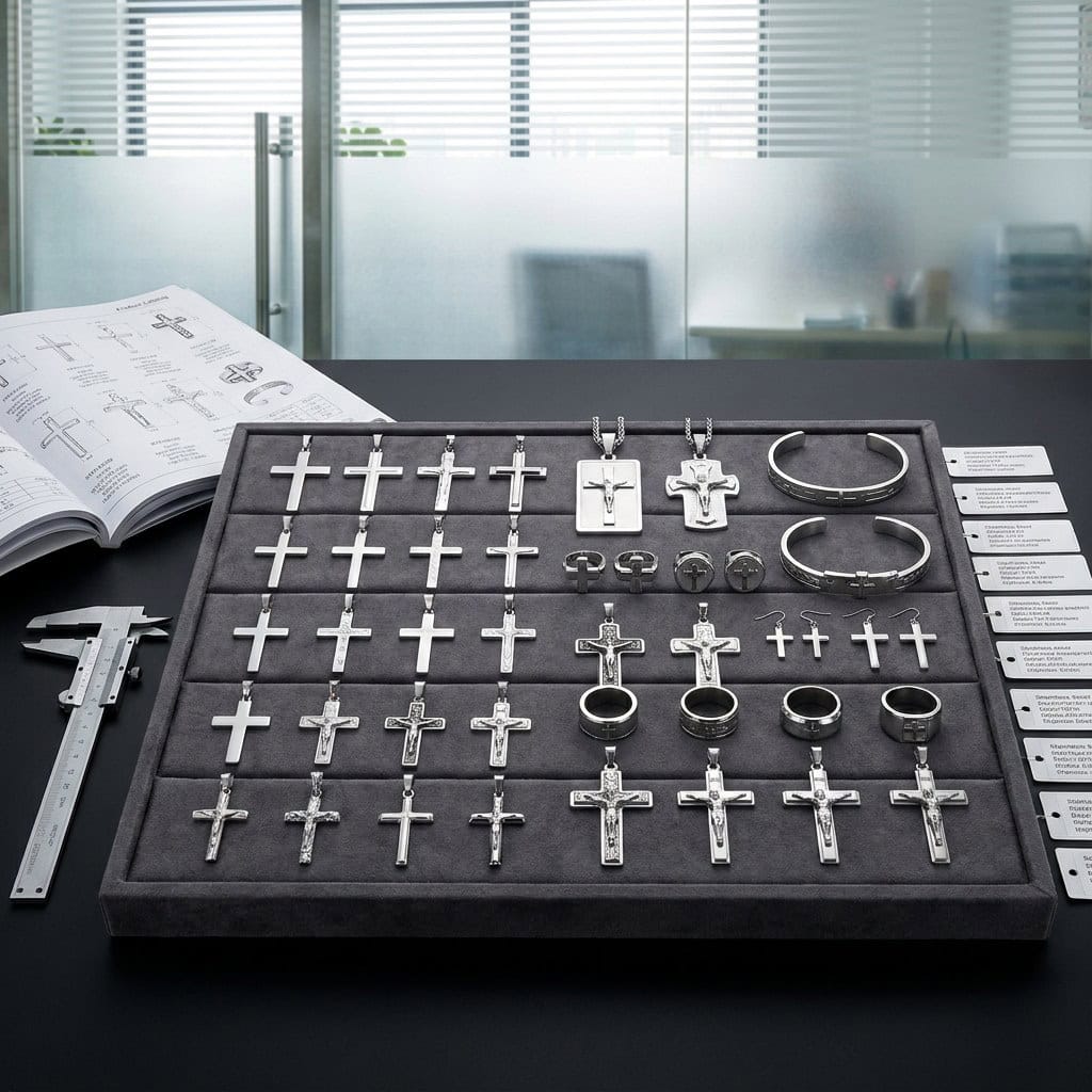 Stainless steel religious jewelry project samples