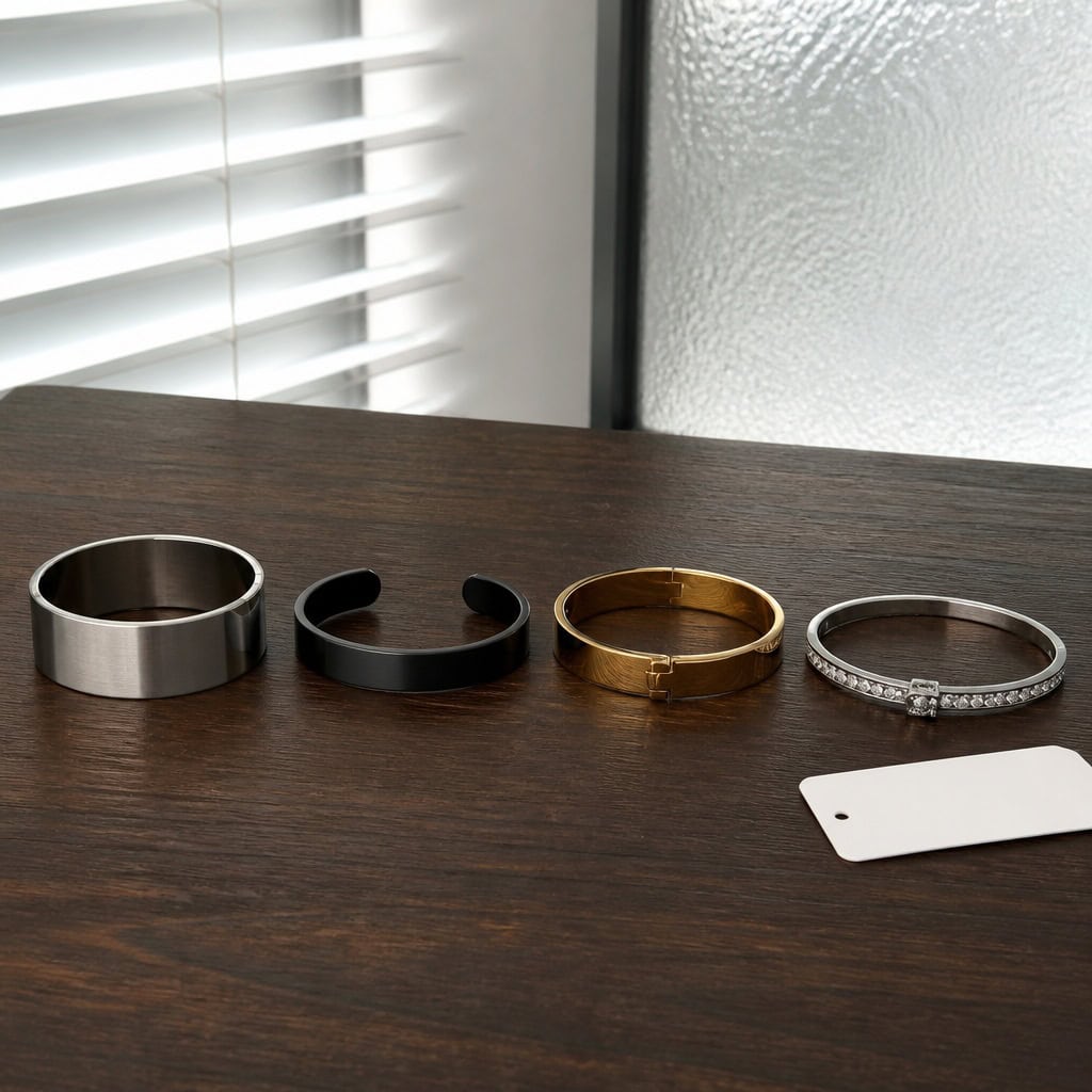 Stainless steel bangle product display