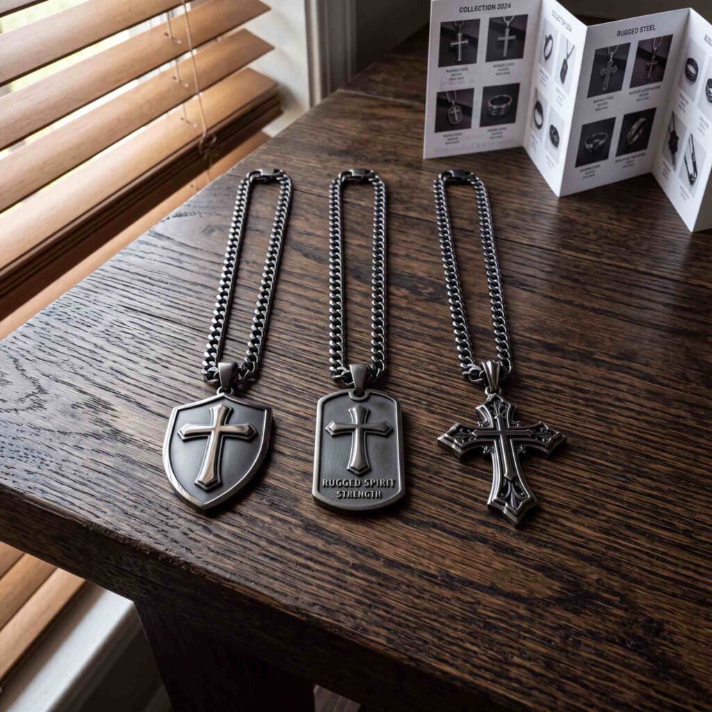 Men's stainless steel cross jewelry